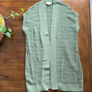 LOFT Sleeveless lightweight cardigan NWOT